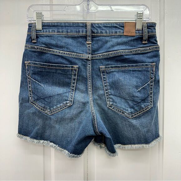 BKE raw hem high rise denim jean shorts women’s 27‎ style abk161 - Picture 2 of 5